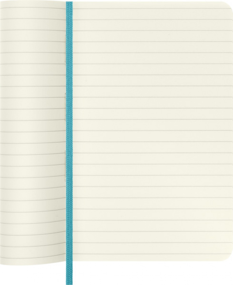 Notes MOLESKINE P (9x14 cm) w linie, miękka oprawa, reef blue, 192 strony, niebieski - zdjęcie (7