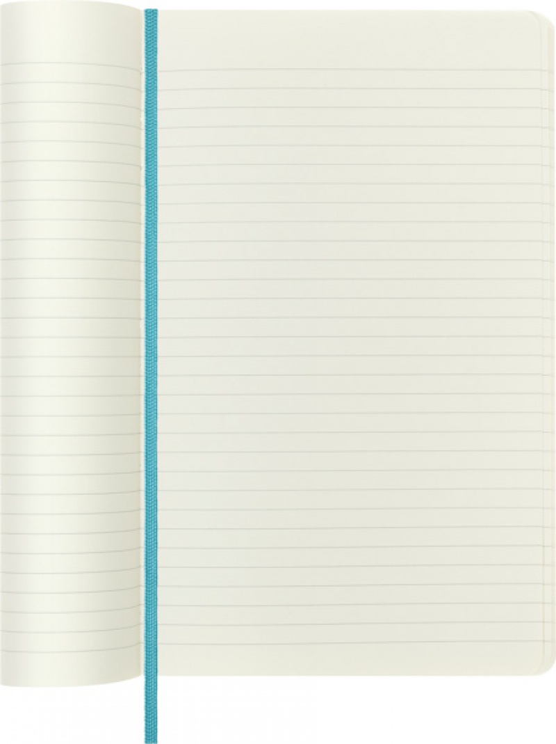 Notes MOLESKINE L (13x21 cm) w linie, miękka oprawa, reef blue, 192 strony, niebieski - zdjęcie (7