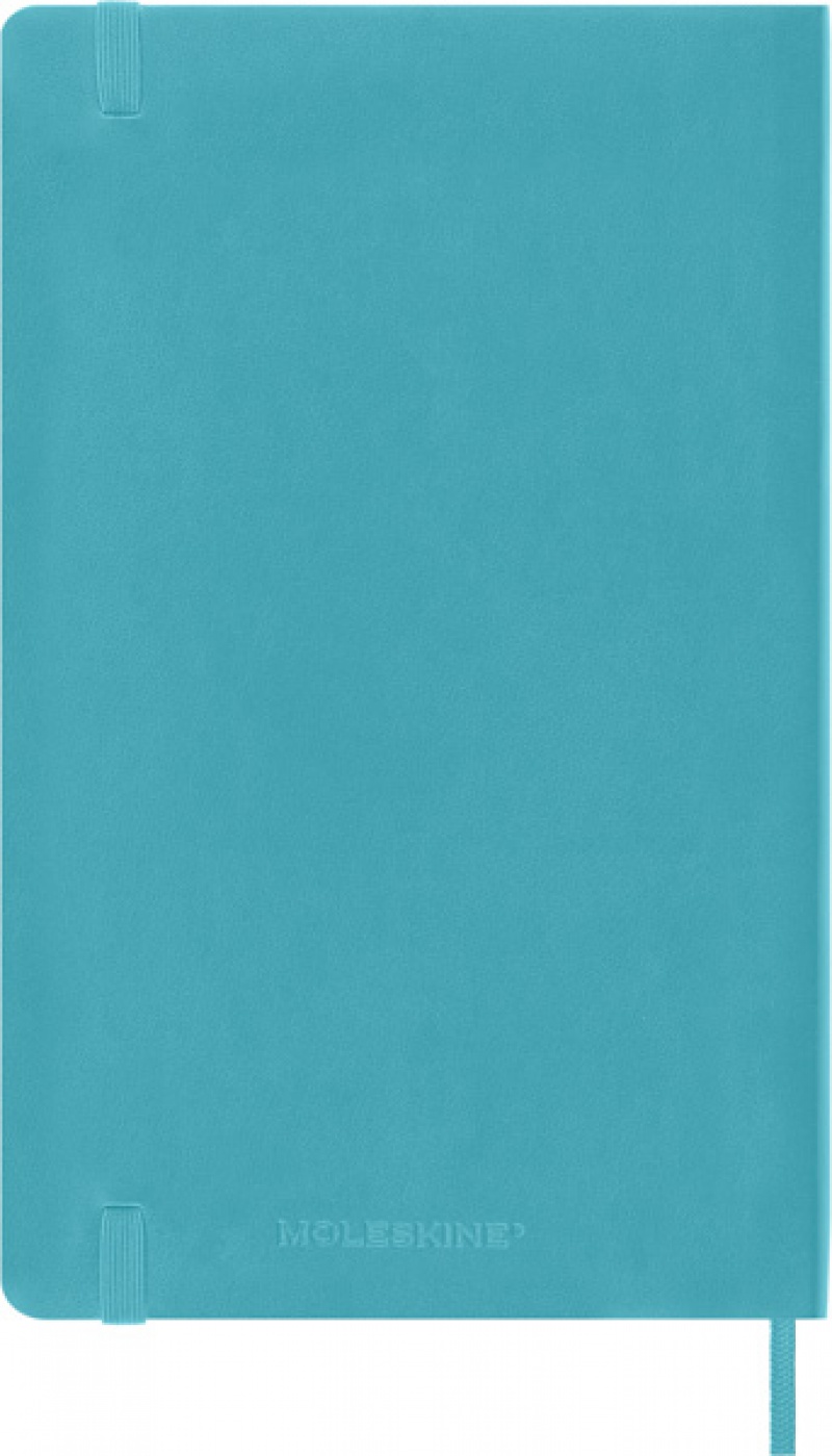 Notes MOLESKINE L (13x21 cm) w linie, miękka oprawa, reef blue, 192 strony, niebieski - zdjęcie (3