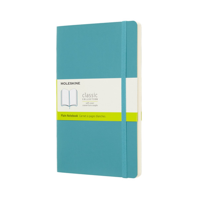 Notes MOLESKINE L (13x21 cm) gładki, miękka oprawa, reef blue, 192 strony, niebieski - zdjęcie (11