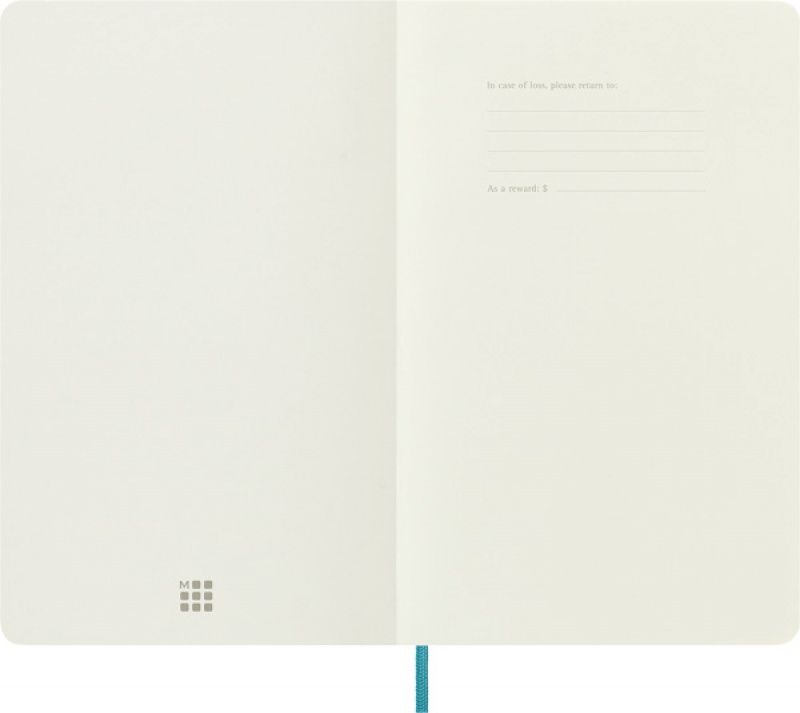 Notes MOLESKINE L (13x21 cm) gładki, miękka oprawa, reef blue, 192 strony, niebieski - zdjęcie (9