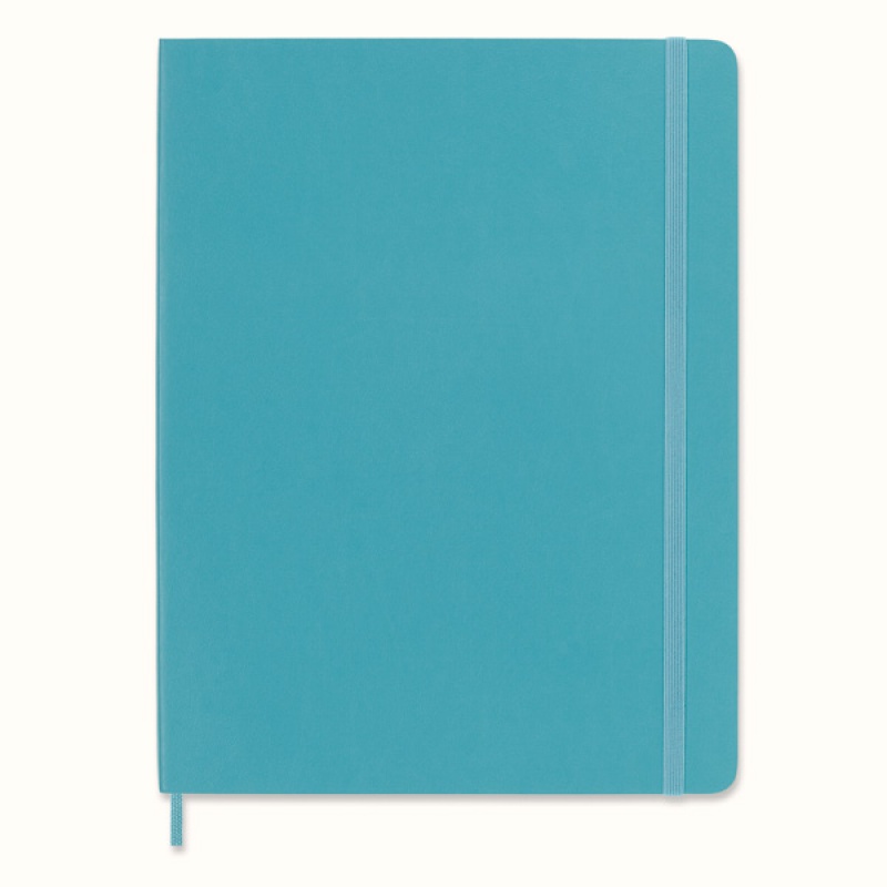Notes MOLESKINE XL (19x25 cm) w linie, miękka oprawa, reef blue, 192 strony, niebieski - zdjęcie (10