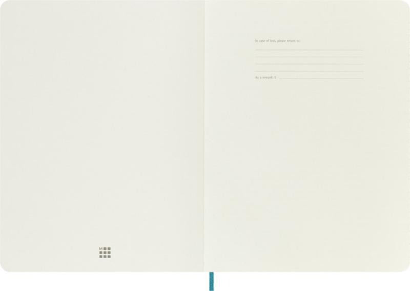 Notes MOLESKINE XL (19x25 cm) w linie, miękka oprawa, reef blue, 192 strony, niebieski - zdjęcie (9
