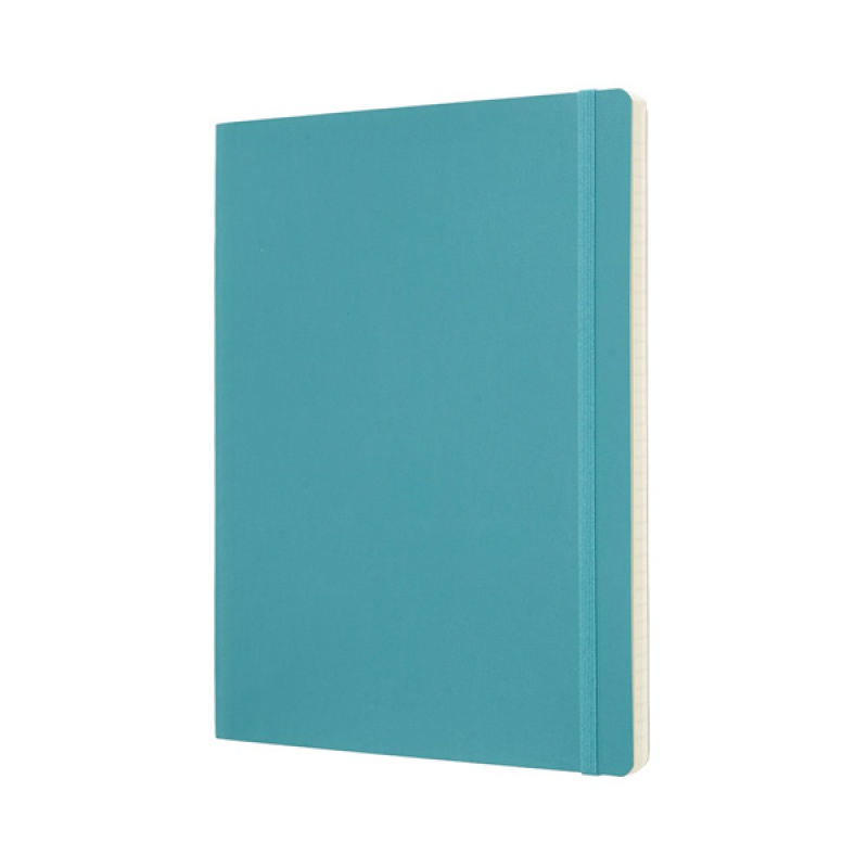 Notes MOLESKINE XL (19x25 cm) w linie, miękka oprawa, reef blue, 192 strony, niebieski - zdjęcie (8