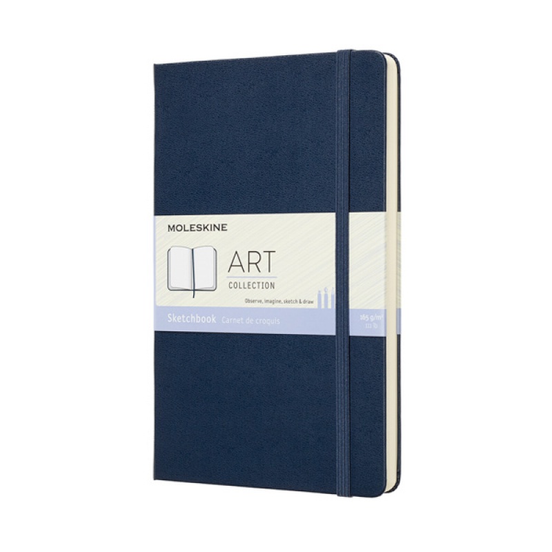 Szkicownik MOLESKINE L (13x21cm), szafirowy, twarda oprawa, 104 strony, niebieski - zdjęcie (4