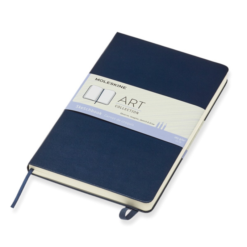 Szkicownik MOLESKINE L (13x21cm), szafirowy, twarda oprawa, 104 strony, niebieski - zdjęcie (3