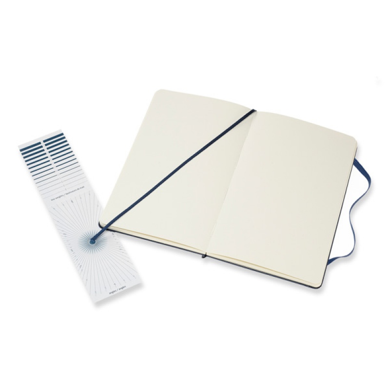 Szkicownik MOLESKINE L (13x21cm), szafirowy, twarda oprawa, 104 strony, niebieski - zdjęcie (2