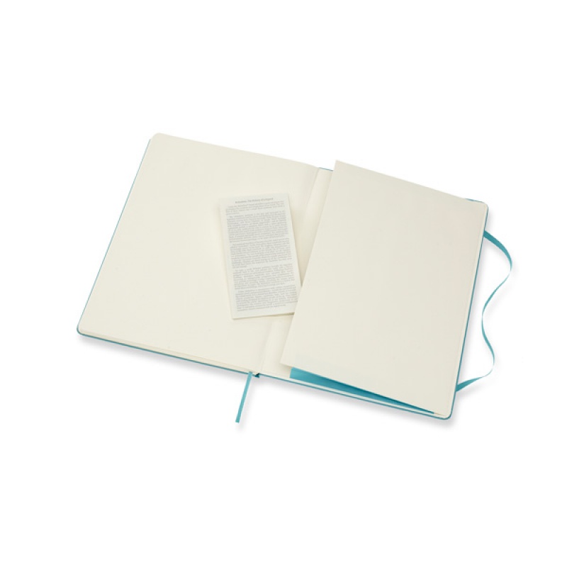 Notes MOLESKINE Classic XL (19x25 cm) w linie, twarda oprawa, reef blue, 192 strony, niebieski - zdjęcie (2