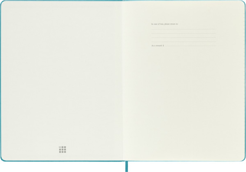 Notes MOLESKINE Classic XL (19x25 cm) w linie, twarda oprawa, reef blue, 192 strony, niebieski - zdjęcie (9