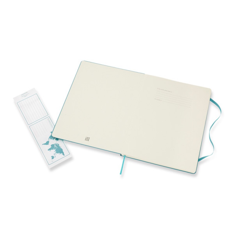Notes MOLESKINE Classic XL (19x25 cm) w linie, twarda oprawa, reef blue, 192 strony, niebieski - zdjęcie (4