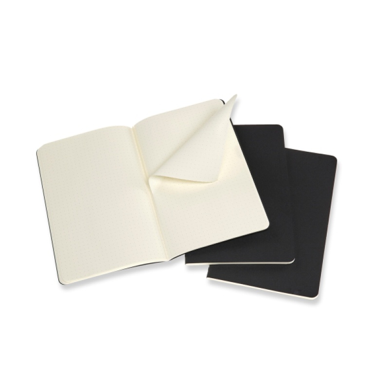 Zestaw 3 Zeszytów MOLESKINE Cahier Journals L (13x21cm) w kropki, 80 stron, czarny - zdjęcie (7