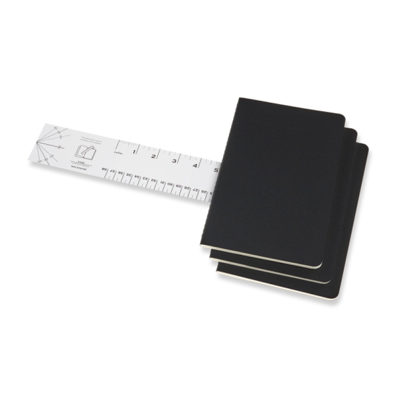 Zestaw 3 Zeszytów MOLESKINE Cahier Journals L (13x21cm) w kropki, 80 stron, czarny - zdjęcie (5