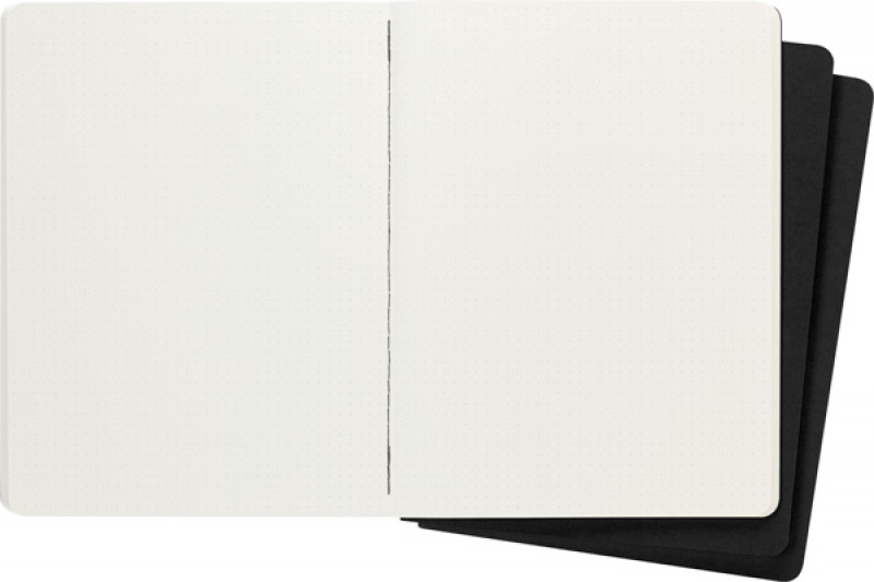 Zestaw 3 Zeszytów MOLESKINE Cahier Journals XL (19x25cm) w kropki, 120 stron, czarny - zdjęcie (8