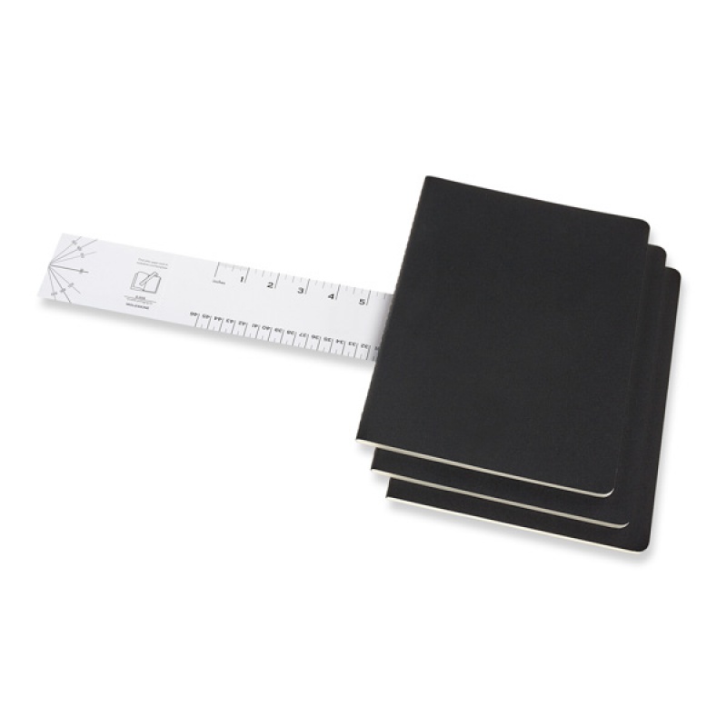 Zestaw 3 Zeszytów MOLESKINE Cahier Journals XL (19x25cm) w kropki, 120 stron, czarny - zdjęcie (5