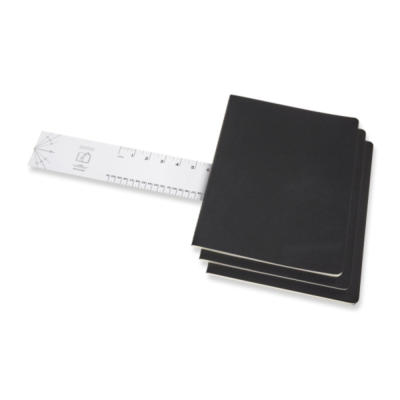 Zestaw 3 Zeszytów MOLESKINE Cahier Journals XXL (21,59x27,94cm) w kropki, 120 stron, czarny - zdjęcie (3