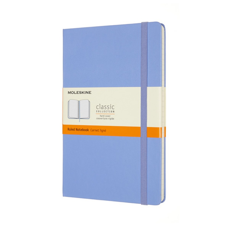 Notes MOLESKINE Classic L (13x21 cm) w linie, twarda oprawa, hydrangea blue, 240 stron, niebieski - zdjęcie (12