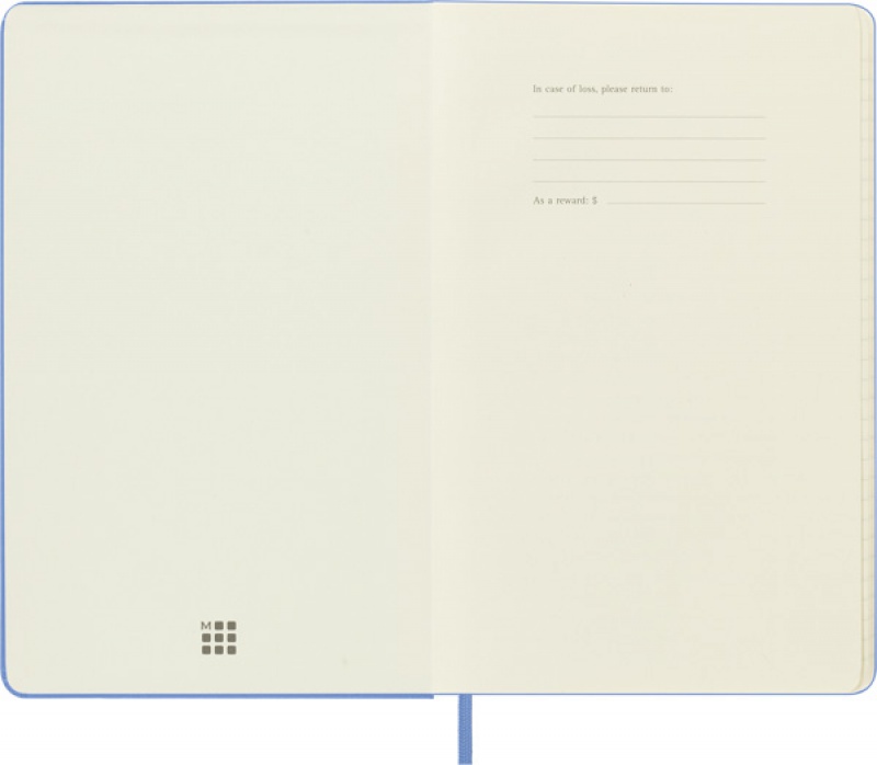 Notes MOLESKINE Classic L (13x21 cm) w linie, twarda oprawa, hydrangea blue, 240 stron, niebieski - zdjęcie (6