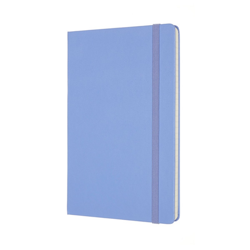 Notes MOLESKINE Classic L (13x21 cm) w linie, twarda oprawa, hydrangea blue, 240 stron, niebieski - zdjęcie (5