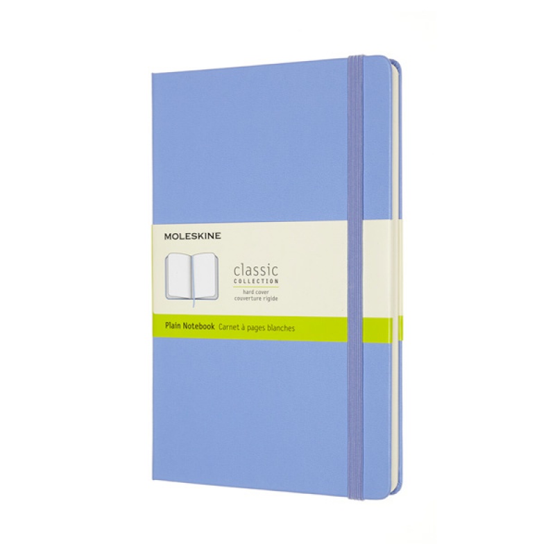 Notes MOLESKINE Classic L (13x21 cm) gładki, twarda oprawa, hydrangea blue, 240 stron, niebieski - zdjęcie (12
