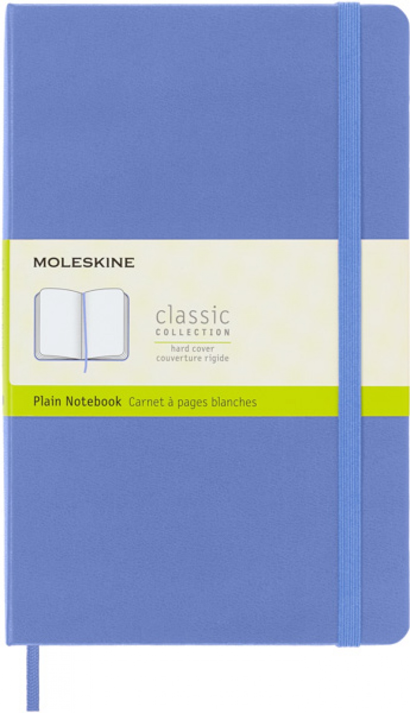 Notes MOLESKINE Classic L (13x21 cm) gładki, twarda oprawa, hydrangea blue, 240 stron, niebieski