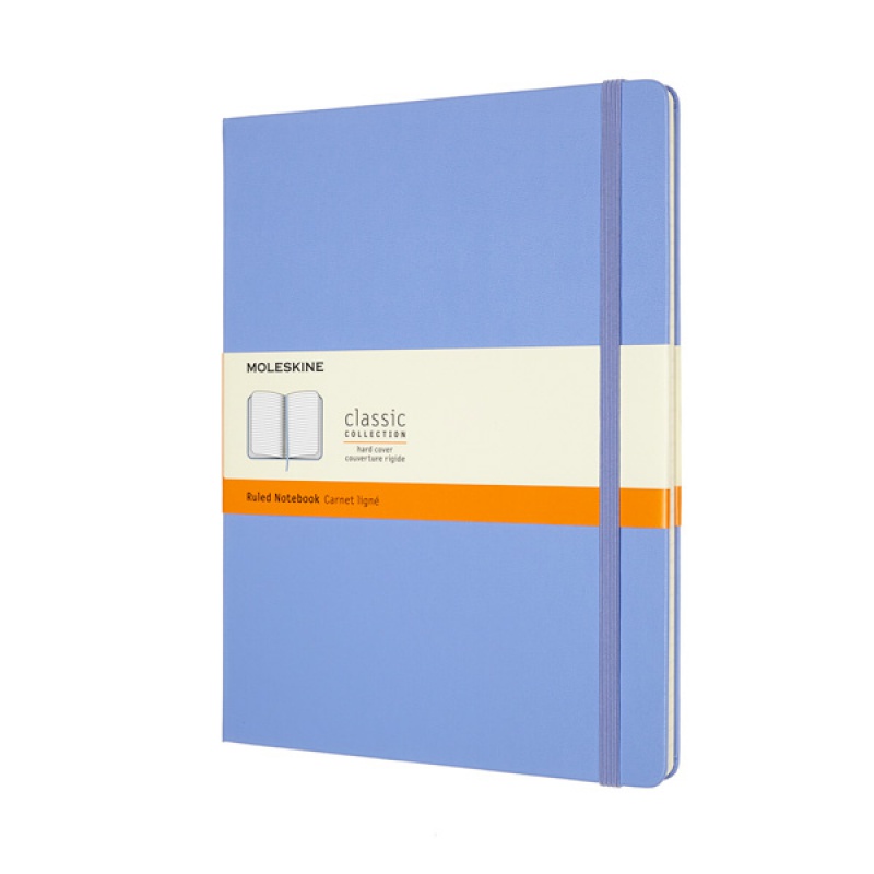 Notes MOLESKINE Classic XL (19x25 cm) w linie, twarda oprawa, hydrangea blue, 192 strony, niebieski - zdjęcie (12