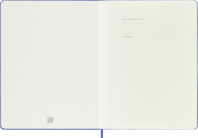 Notes MOLESKINE Classic XL (19x25 cm) w linie, twarda oprawa, hydrangea blue, 192 strony, niebieski - zdjęcie (9