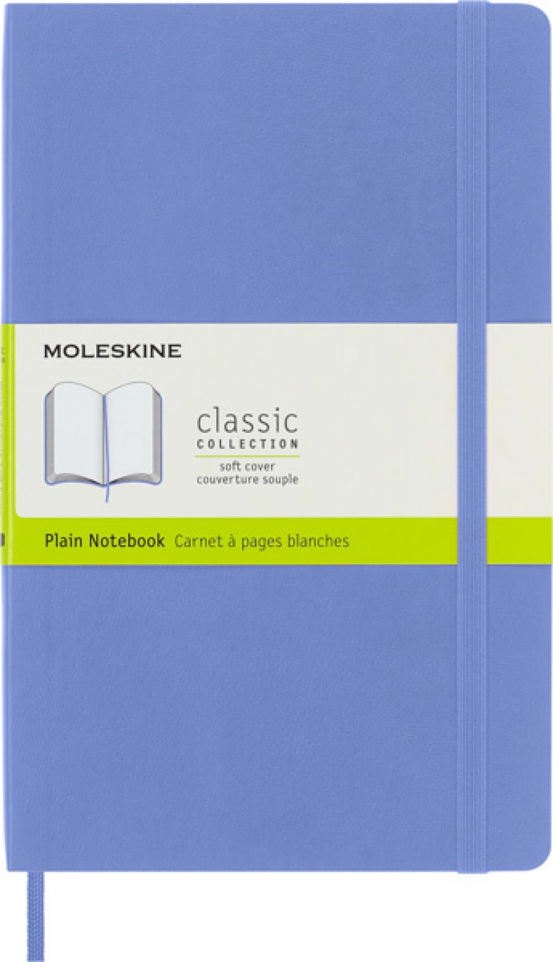 Notes MOLESKINE Classic L (13x21 cm) gładki, miękka oprawa, hydrangea blue, 240 stron, niebieski