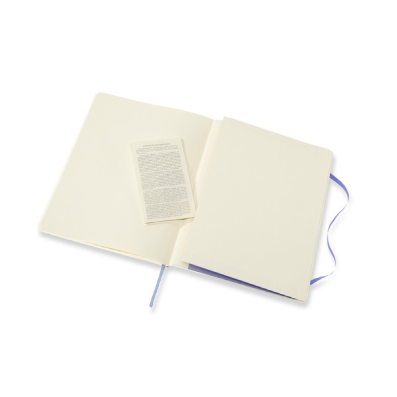 Notes MOLESKINE Classic XL (19x25 cm) w linie, miękka oprawa, hydrangea blue, 192 strony, niebieski - zdjęcie (2