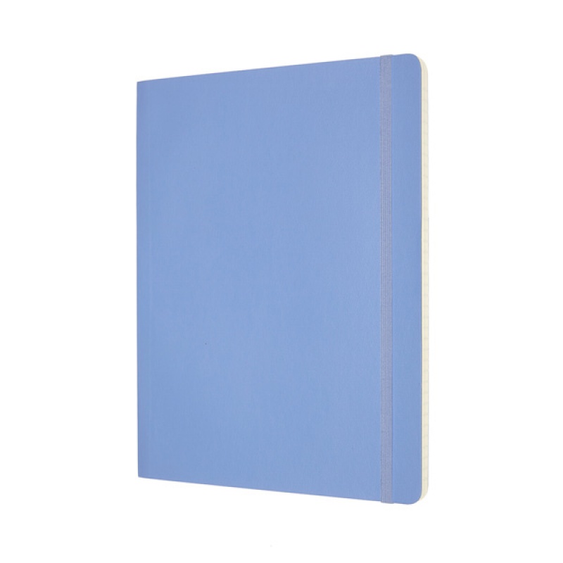 Notes MOLESKINE Classic XL (19x25 cm) w linie, miękka oprawa, hydrangea blue, 192 strony, niebieski - zdjęcie (8