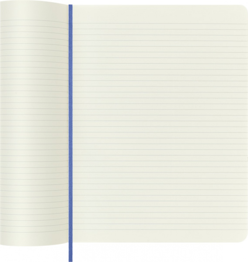 Notes MOLESKINE Classic XL (19x25 cm) w linie, miękka oprawa, hydrangea blue, 192 strony, niebieski - zdjęcie (7