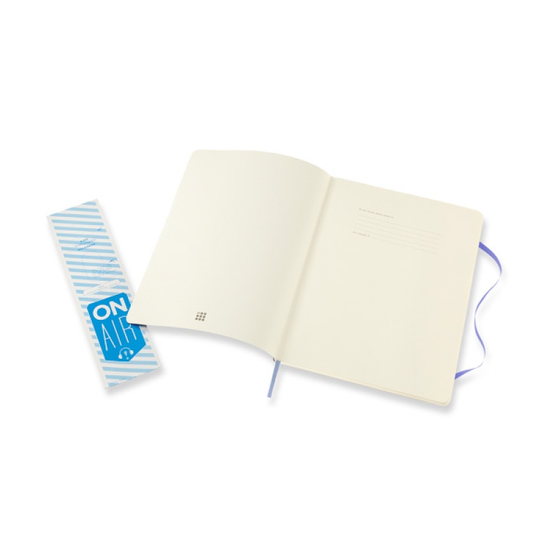 Notes MOLESKINE Classic XL (19x25 cm) w linie, miękka oprawa, hydrangea blue, 192 strony, niebieski - zdjęcie (6