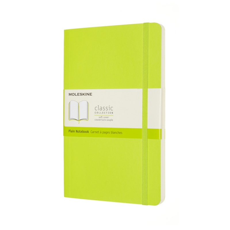 Notes MOLESKINE Classic L (13x21 cm) gładki, miękka oprawa, lemon green, 240 stron, zielony - zdjęcie (12