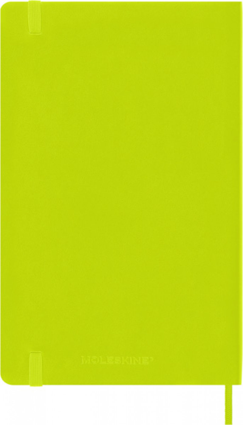 Notes MOLESKINE Classic L (13x21 cm) gładki, miękka oprawa, lemon green, 240 stron, zielony - zdjęcie (3