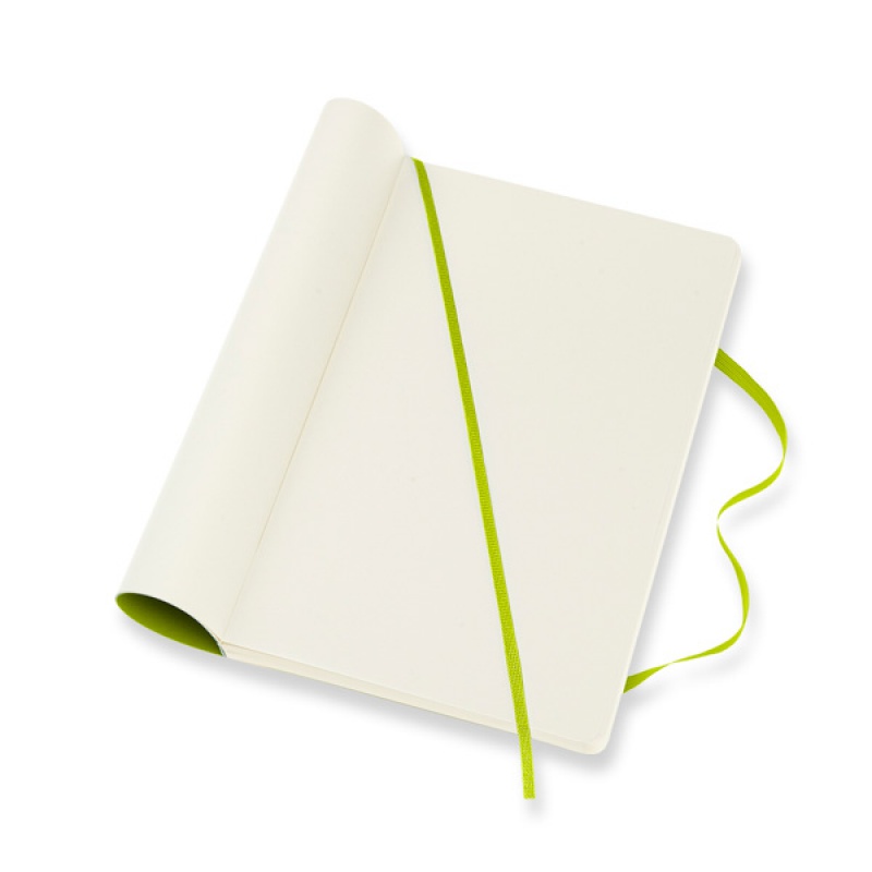 Notes MOLESKINE Classic L (13x21 cm) gładki, miękka oprawa, lemon green, 240 stron, zielony - zdjęcie (4