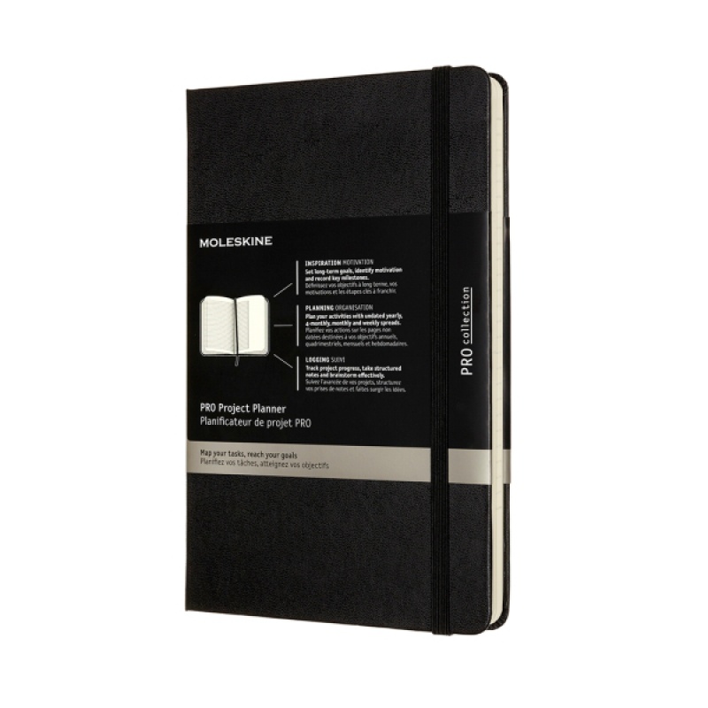 Notes MOLESKINE PRO Project Planner L (13x21 cm) twarda oprawa, czarny - zdjęcie (13