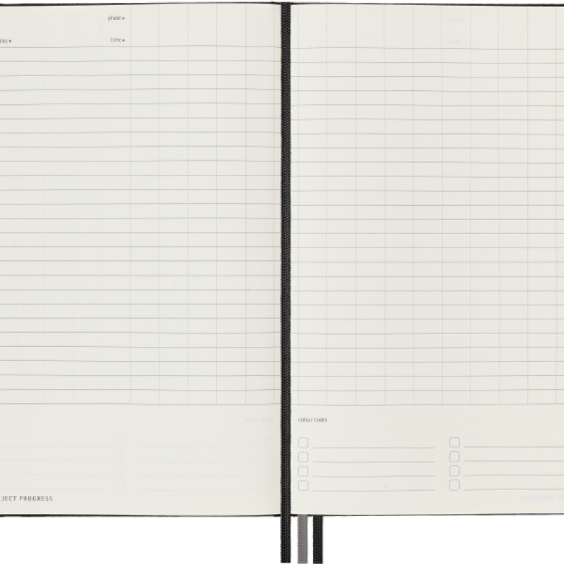 Notes MOLESKINE PRO Project Planner L (13x21 cm) twarda oprawa, czarny - zdjęcie (5