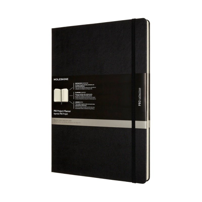 Notes MOLESKINE PRO Project Planner A4 twarda oprawa, czarny - zdjęcie (13