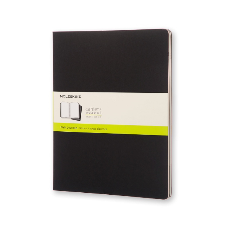 Zestaw 3 Zeszytów MOLESKINE Cahier Journals XL (19x25cm) w linie, 120 stron, czarny