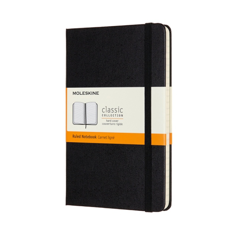 Notes MOLESKINE Classic M (11,5x18 cm) w linie, twarda oprawa, 208 stron, czarny - zdjęcie (11