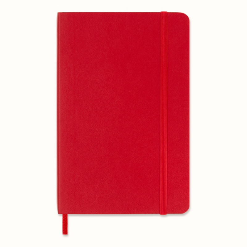 Notes MOLESKINE Classic P (9x14cm) w kratkę, miękka oprawa, 192 strony, czerwony - zdjęcie (4