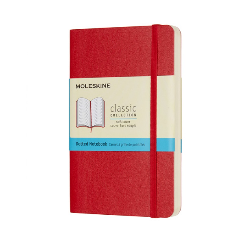 Notes MOLESKINE Classic P (9x14cm) w kropki, miękka oprawa, 192 strony, czerwony - zdjęcie (12