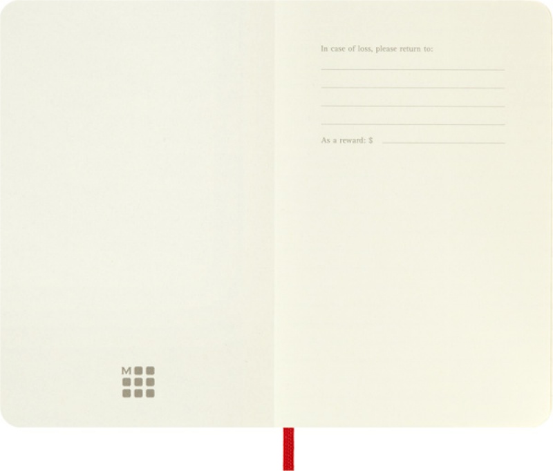 Notes MOLESKINE Classic P (9x14cm) w kropki, miękka oprawa, 192 strony, czerwony - zdjęcie (9