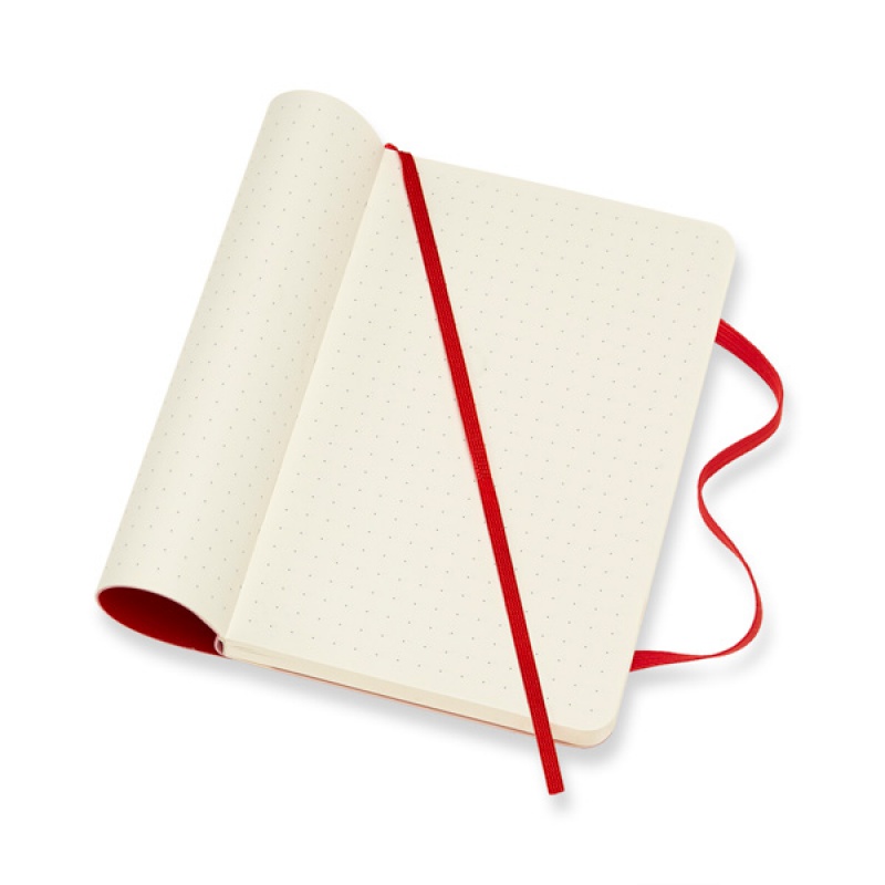 Notes MOLESKINE Classic P (9x14cm) w kropki, miękka oprawa, 192 strony, czerwony - zdjęcie (4