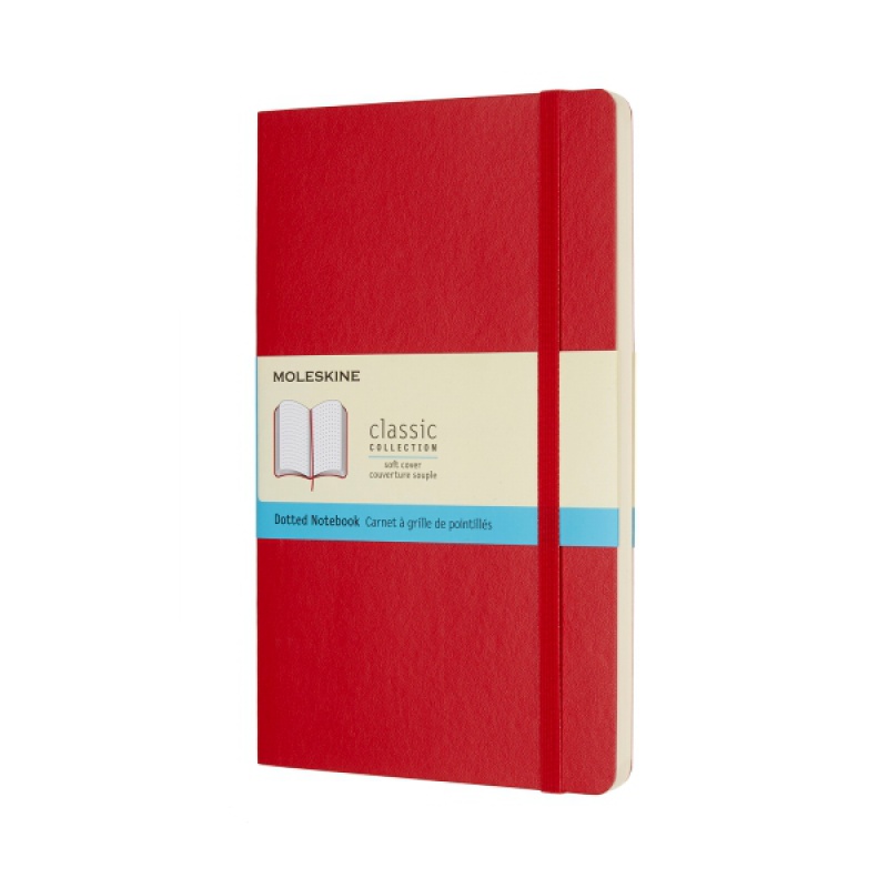 Notes MOLESKINE Classic L (13x21cm) w kropki, miękka oprawa, 192 strony, czerwony - zdjęcie (11