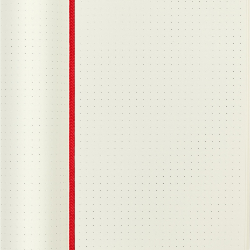 Notes MOLESKINE Classic L (13x21cm) w kropki, miękka oprawa, 192 strony, czerwony - zdjęcie (7