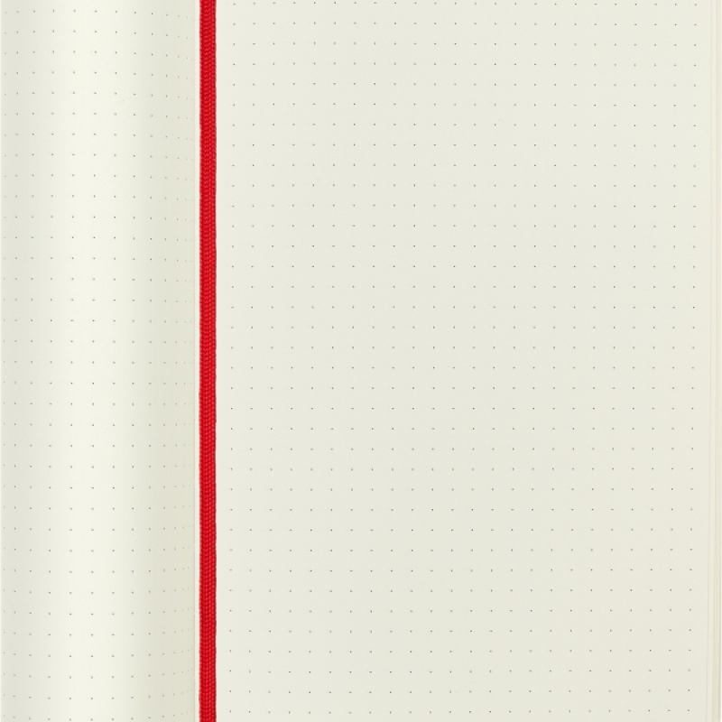 Notes MOLESKINE Classic L (13x21cm) w kropki, miękka oprawa, 192 strony, czerwony - zdjęcie (7
