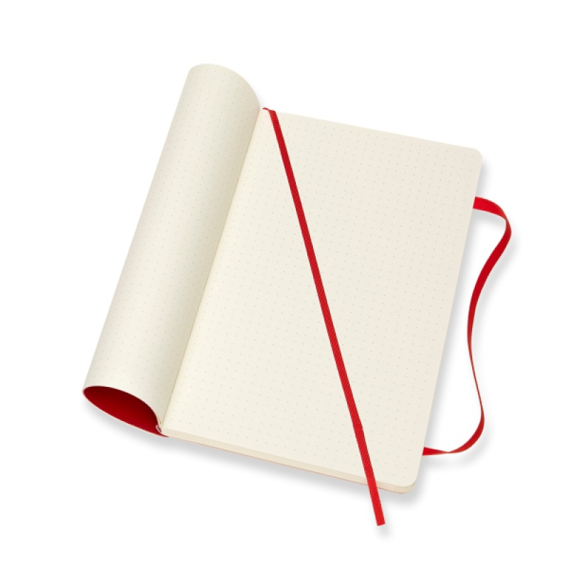 Notes MOLESKINE Classic L (13x21cm) w kropki, miękka oprawa, 192 strony, czerwony - zdjęcie (4