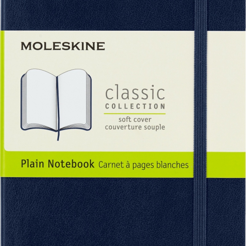 Notes MOLESKINE P (9x14cm) gładki, miękka oprawa, sapphire blue, 192 strony, niebieski