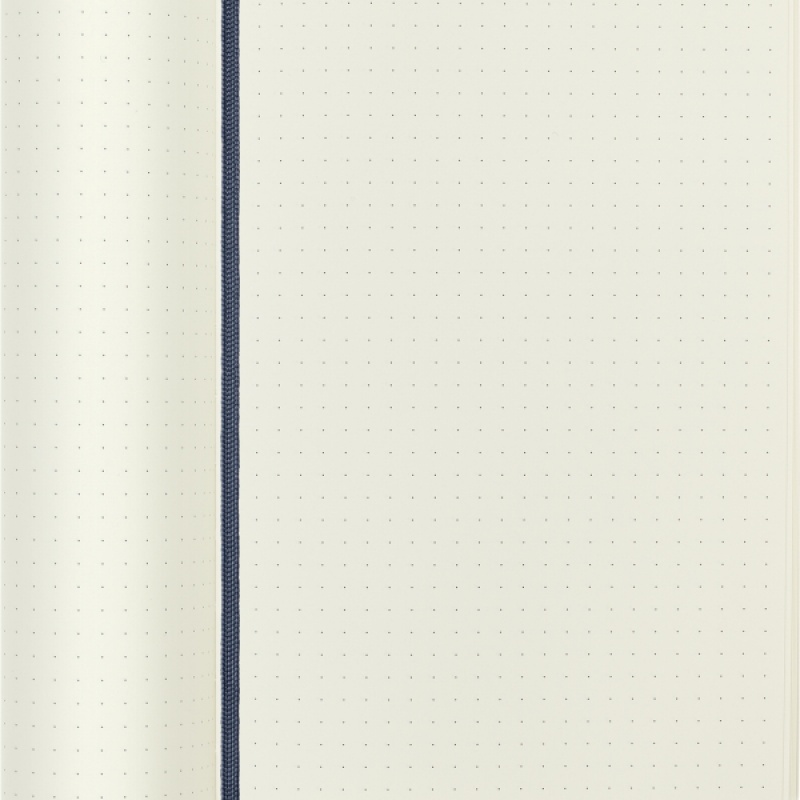 Notes MOLESKINE L (13x21cm) w kropki, miękka oprawa, sapphire blue, 192 strony, niebieski - zdjęcie (7