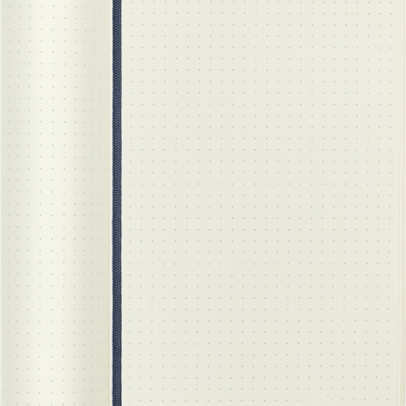 Notes MOLESKINE L (13x21cm) w kropki, miękka oprawa, sapphire blue, 192 strony, niebieski - zdjęcie (7